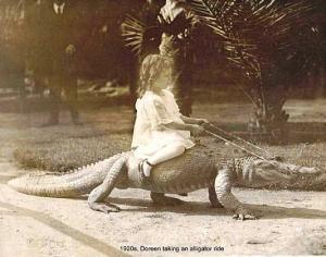 Girl-riding-an-alligator