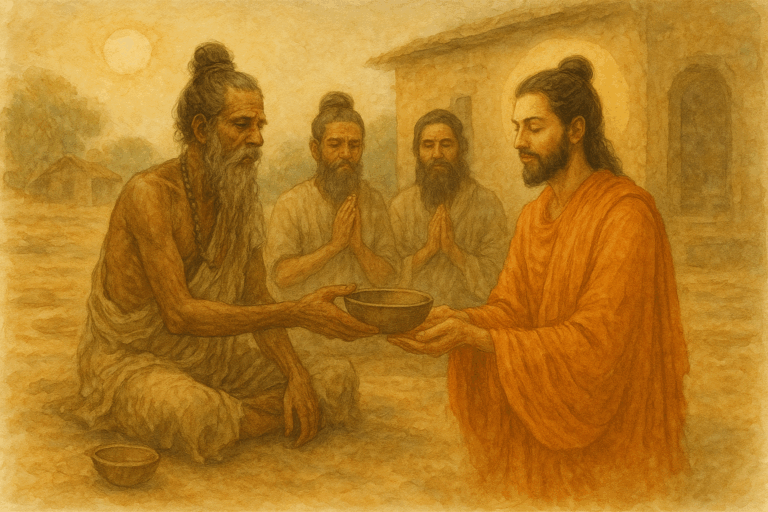 Hindu Ascetics in a Serene Gathering
