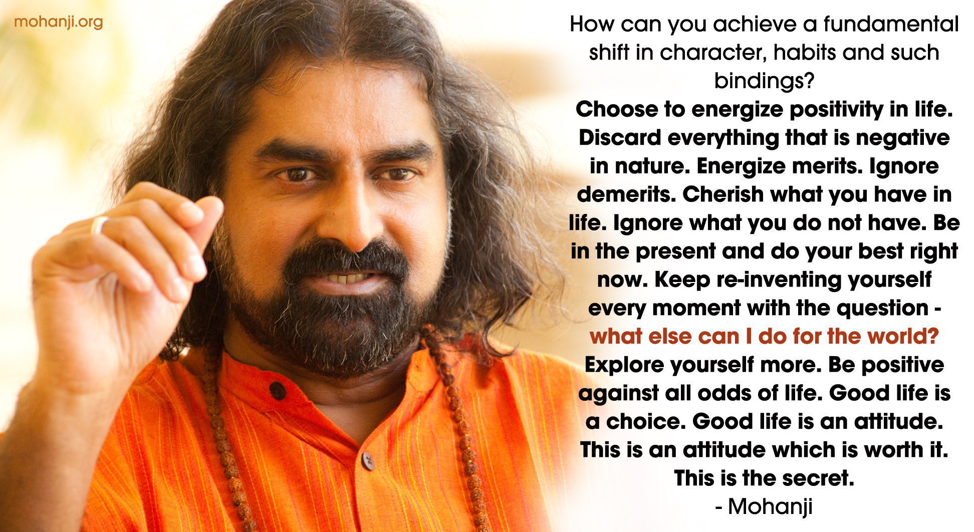 Mohanji quote - Energise merits