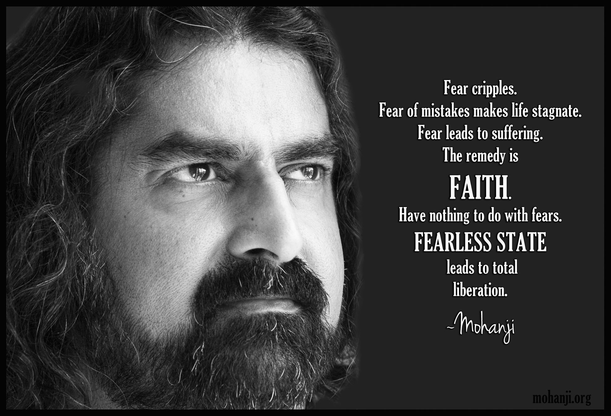 Mohanji quote Fear cripples