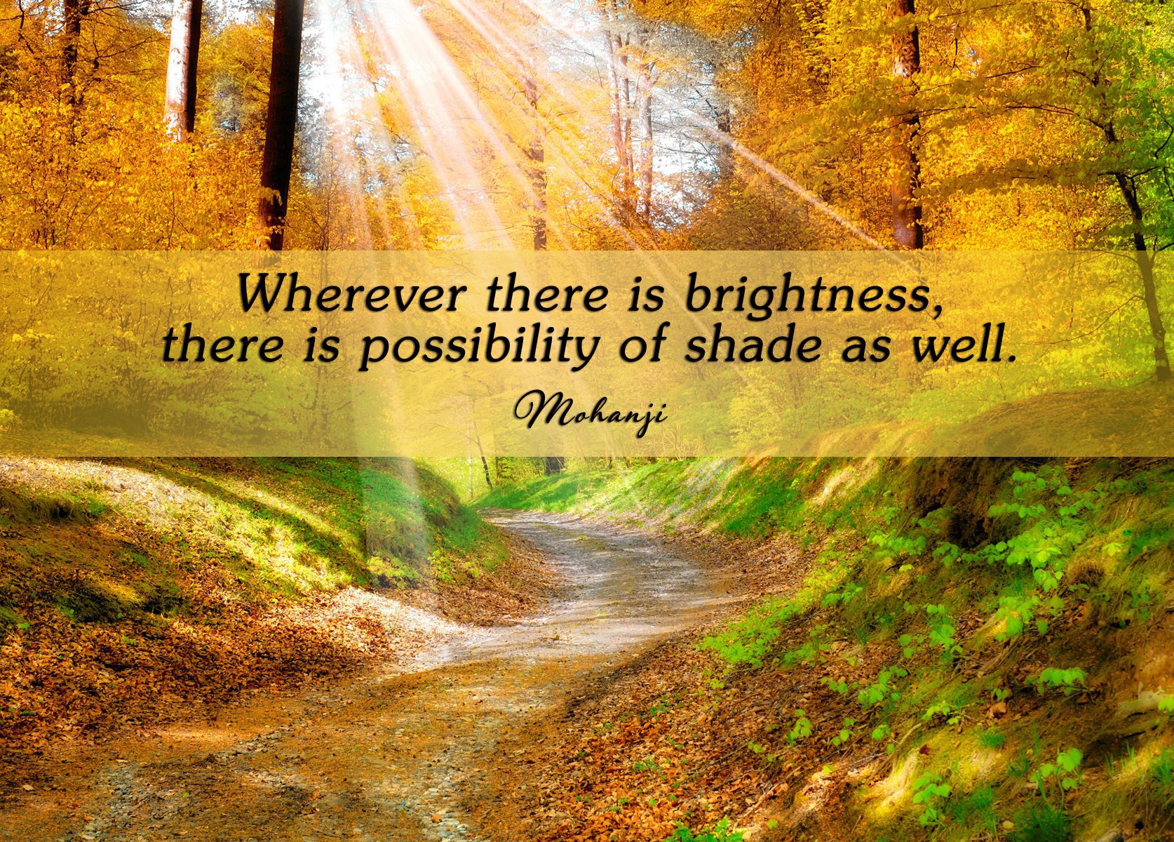 Mohanji quote - Wherever there is brightness