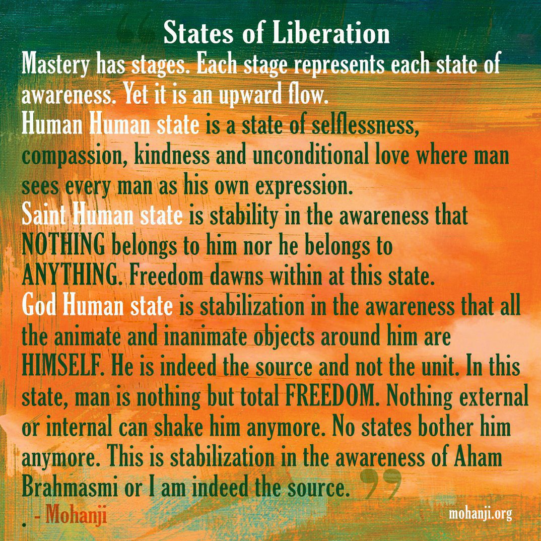 Mohanji quote - States of Liberation
