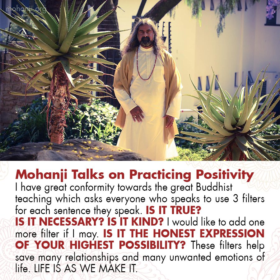 Mohanji quote - Practicing Positivity 20