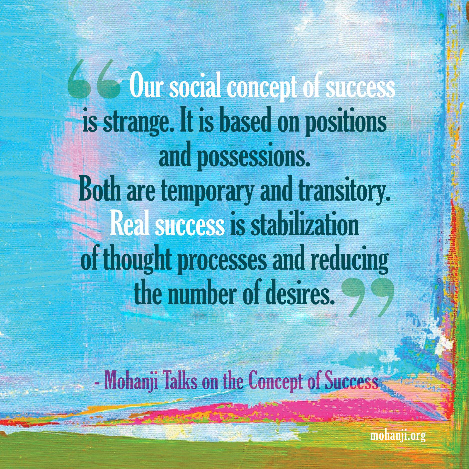 Mohanji quote - Concept of success