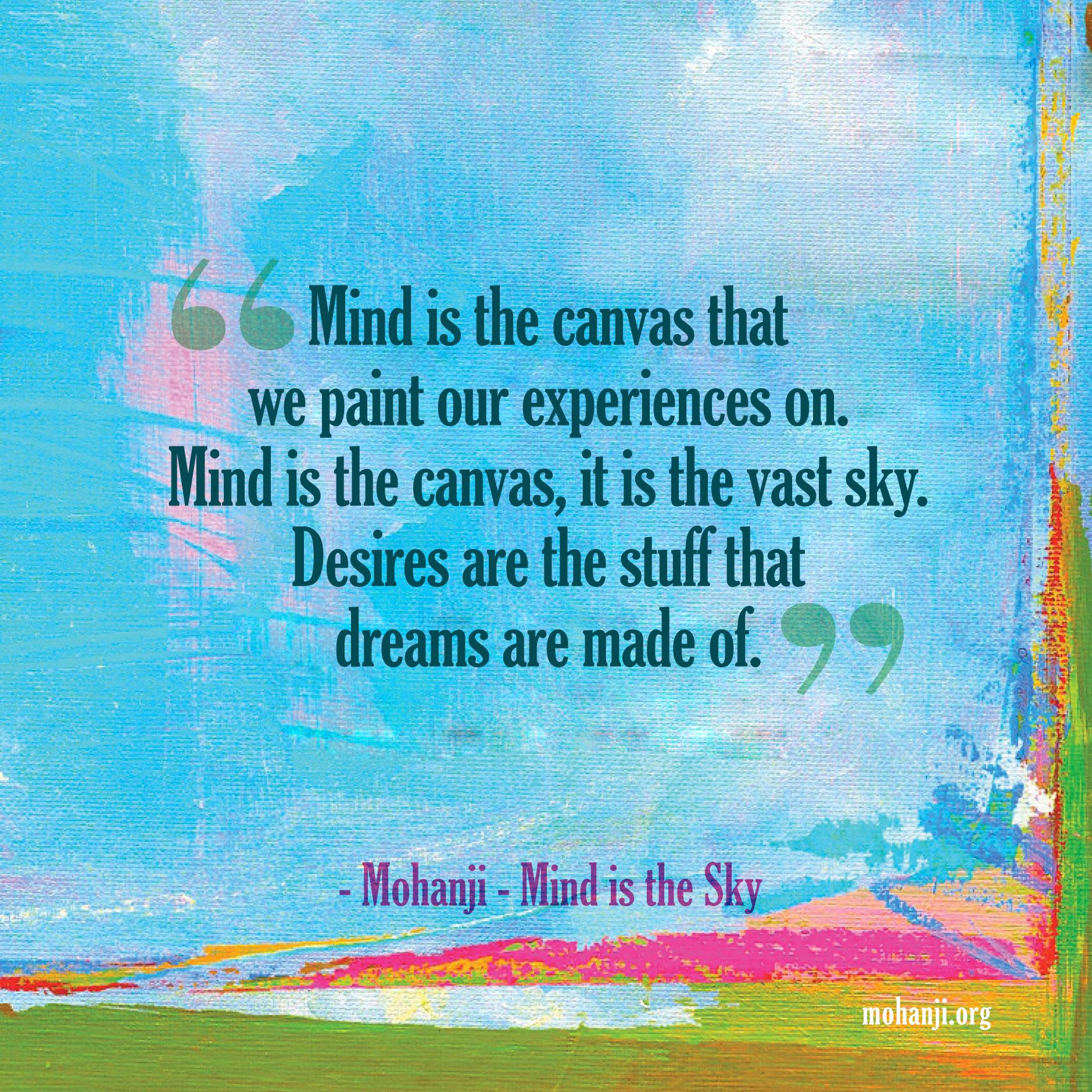 Mohanji quote - Mind is the sky