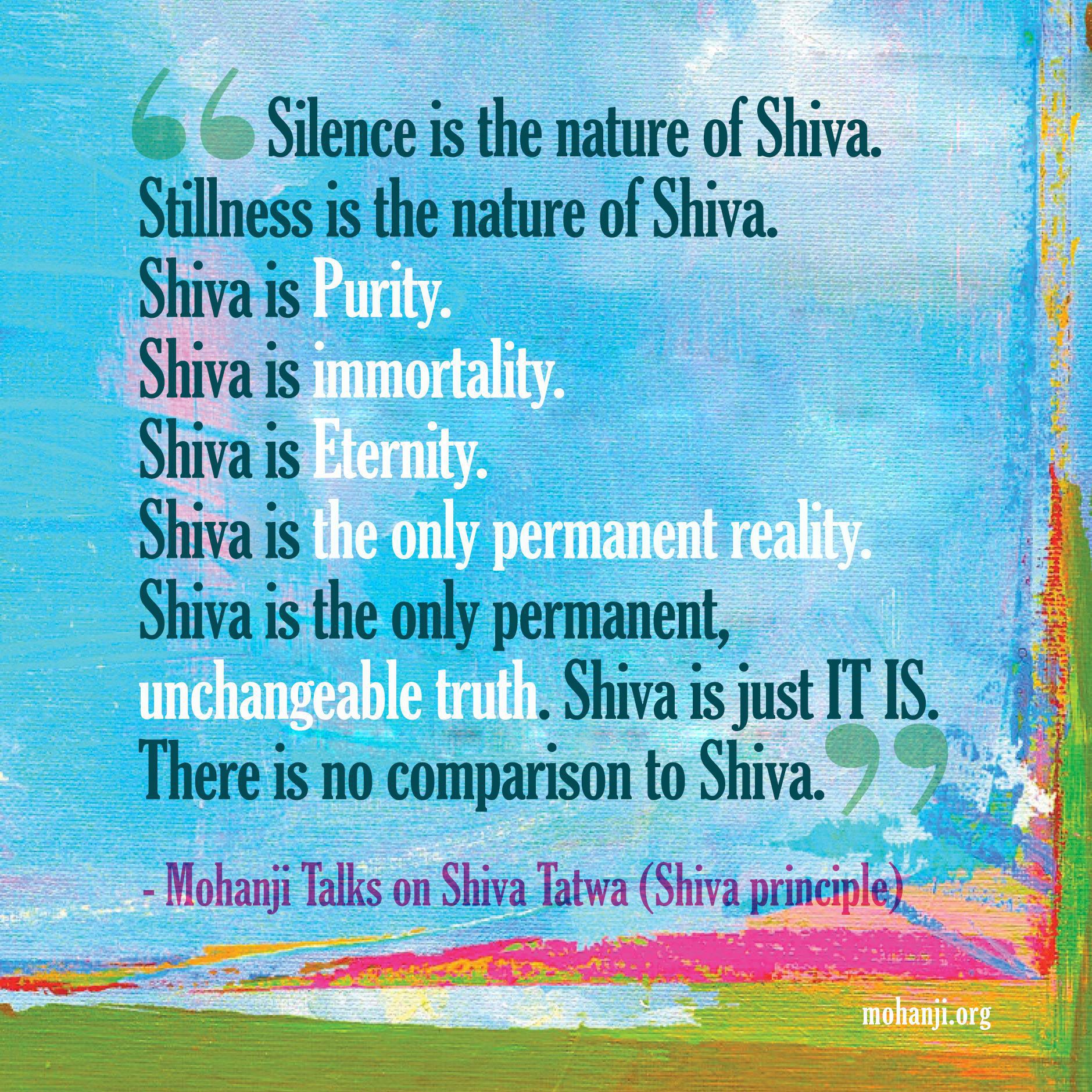 Mohanji quote - Shiva Tattwa11 - Shiva principle