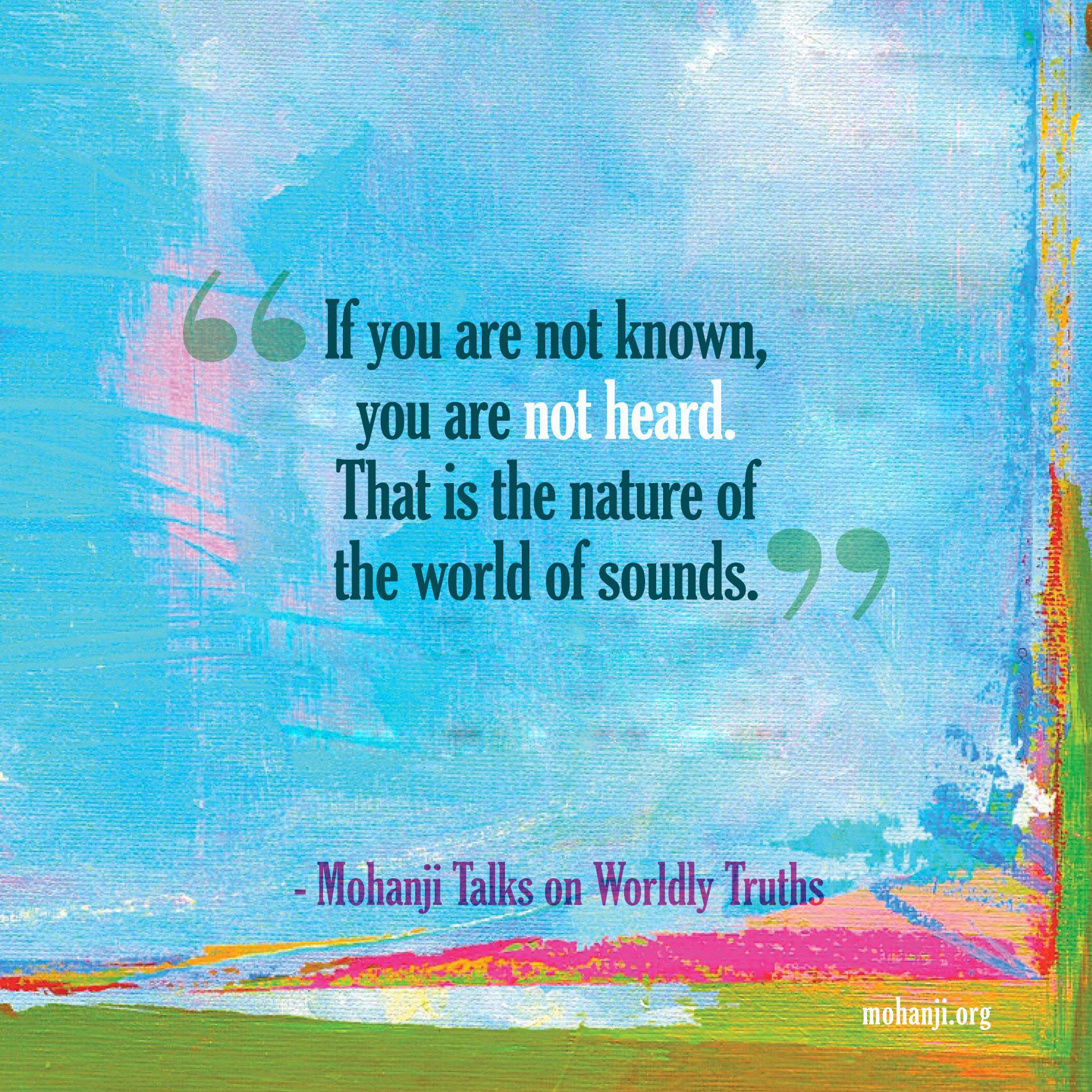 Mohanji quote - Worldly truths