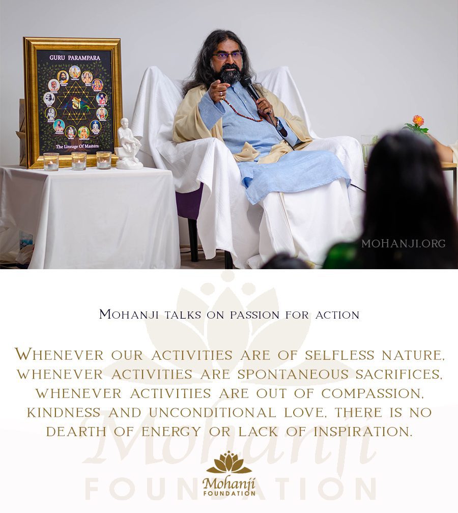 Mohanji quote - Passion for action 3