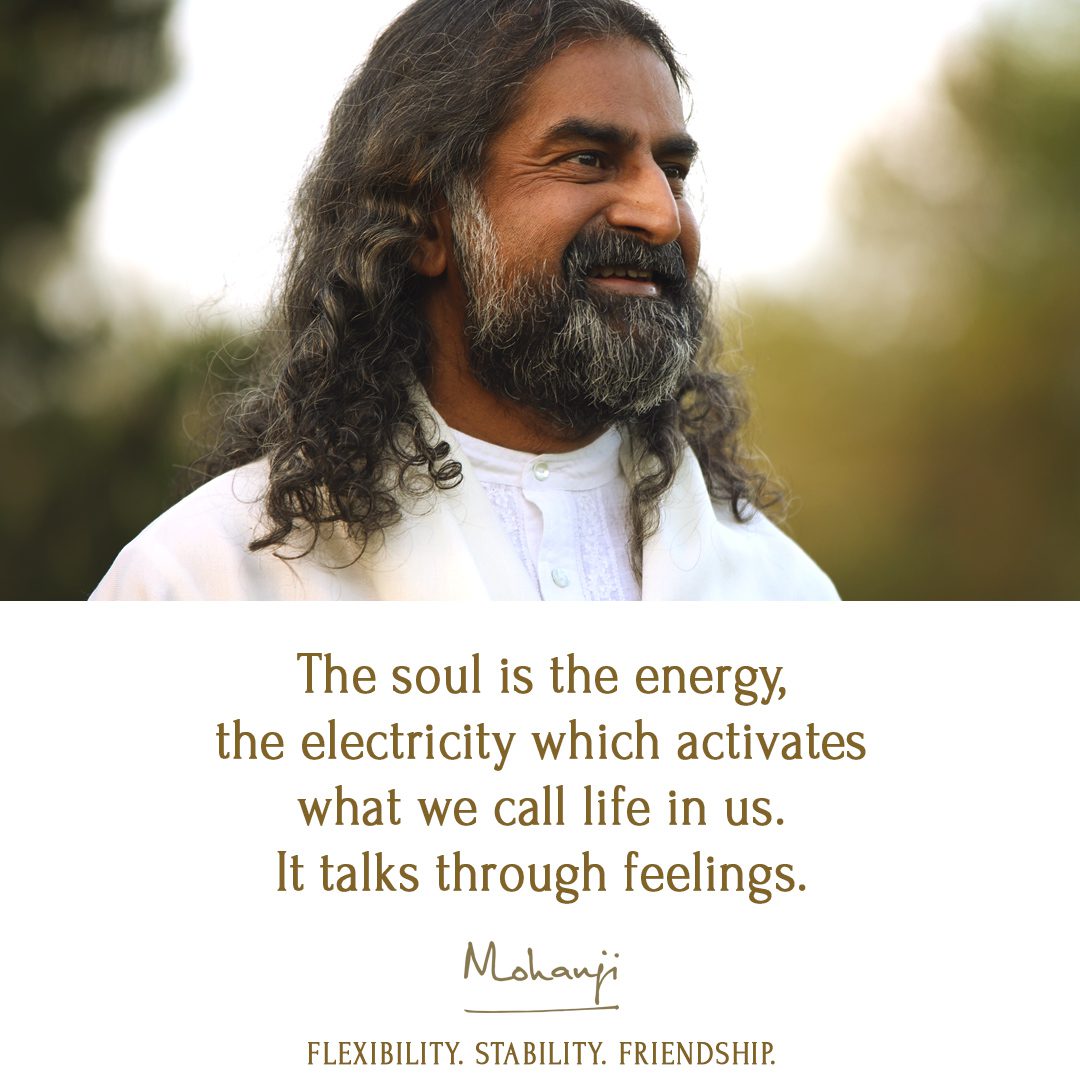 The soul is energy, the electricity which activates what we call life in us. It talks through feelings.
Life is about experiences