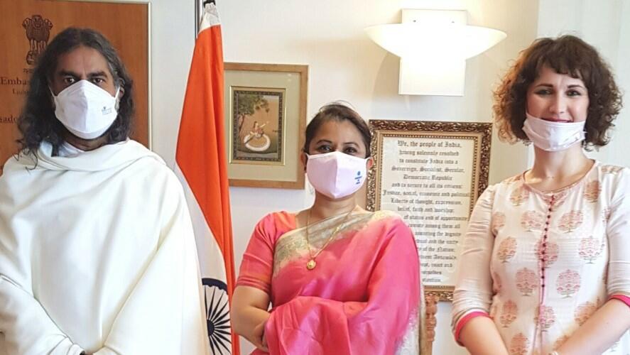 Mohanji and Devi met with Her Excellency, Namrata S. Kumar, Indian Ambassador to Slovenia.