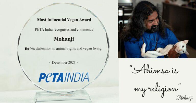 Mohanji named Most Influential Vegan at the 2021 Vegan Food Awards by Peta India!