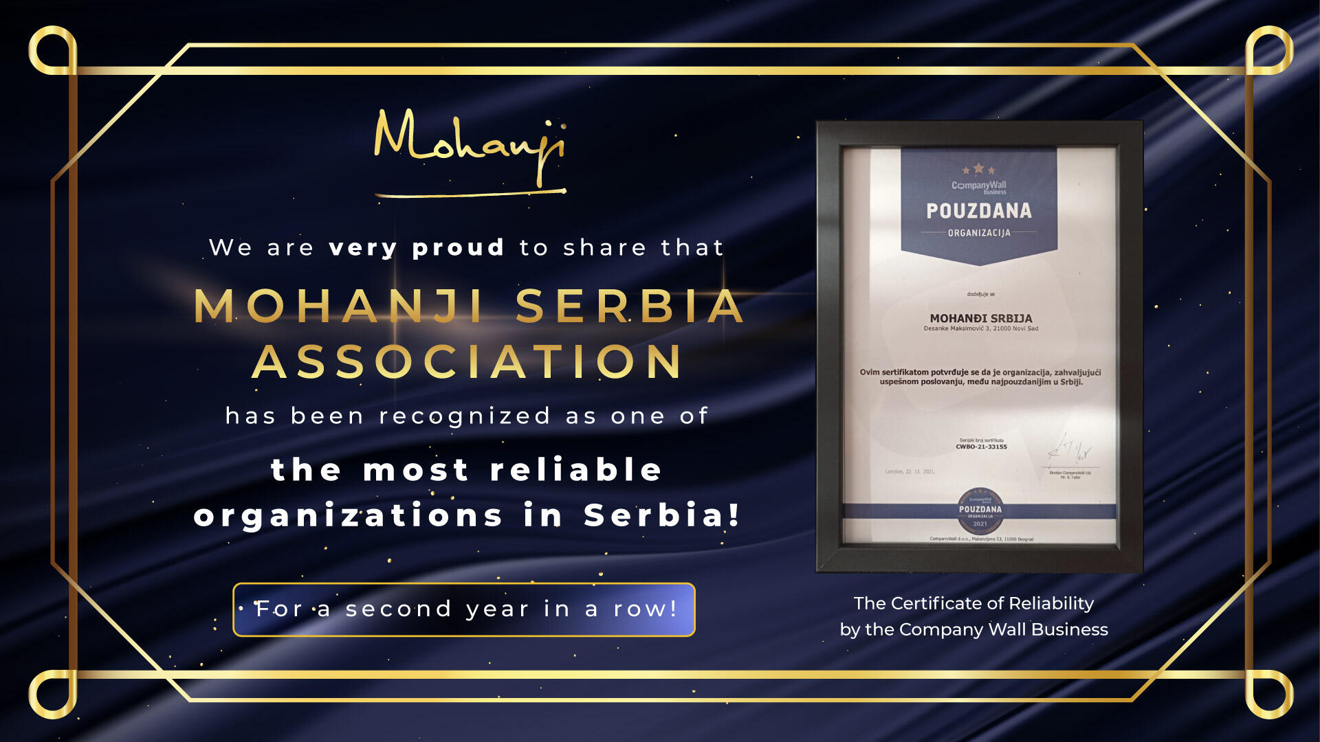Mohanji Serbia Association – Recognised as one of the most reliable organisations in Serbia