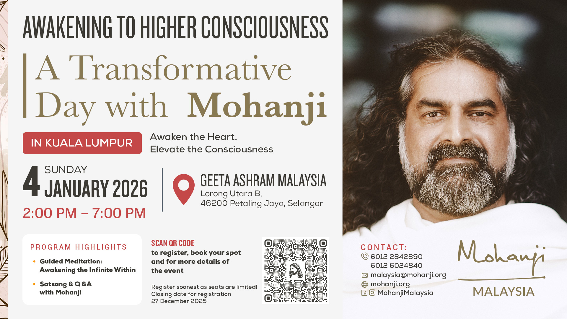Awakening to Higher Consciousness – A Transformative Day with Mohanji